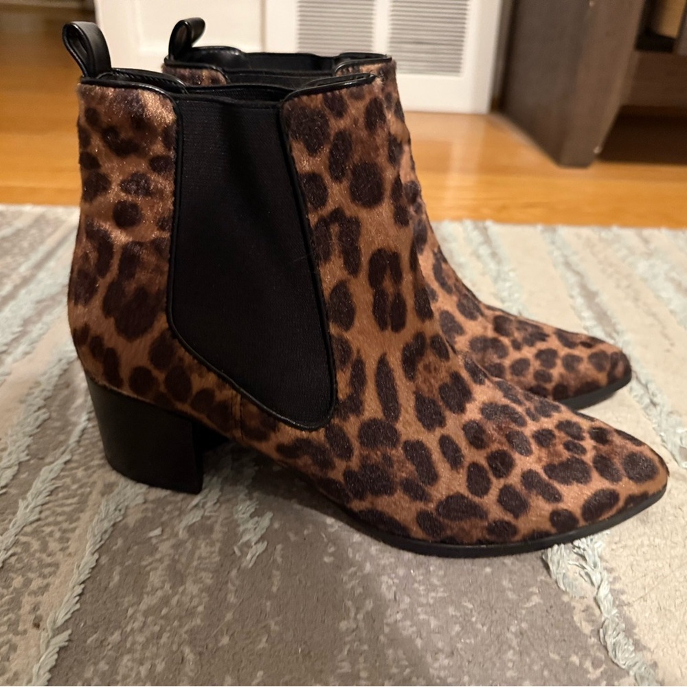 Leopard Print Ankle Boots